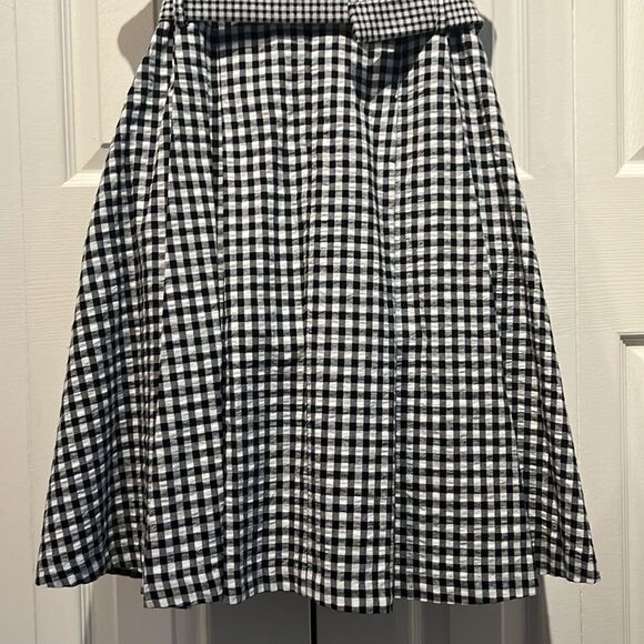 Michael Michael Kors Black/White checked Sleeveless Fit and Flare Dress Size 12 - Picture 10 of 14